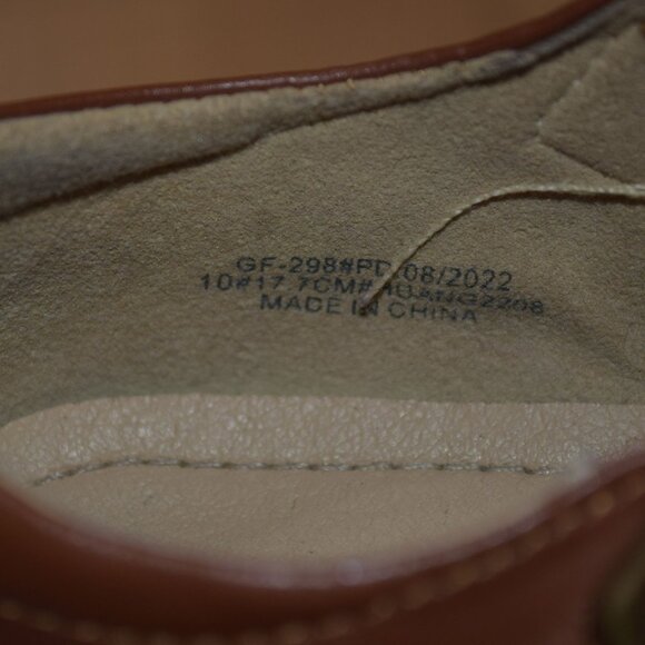 Ginfive Girls' Sz 10 Brown MaryJane Dress Shoes - Picture 4 of 4